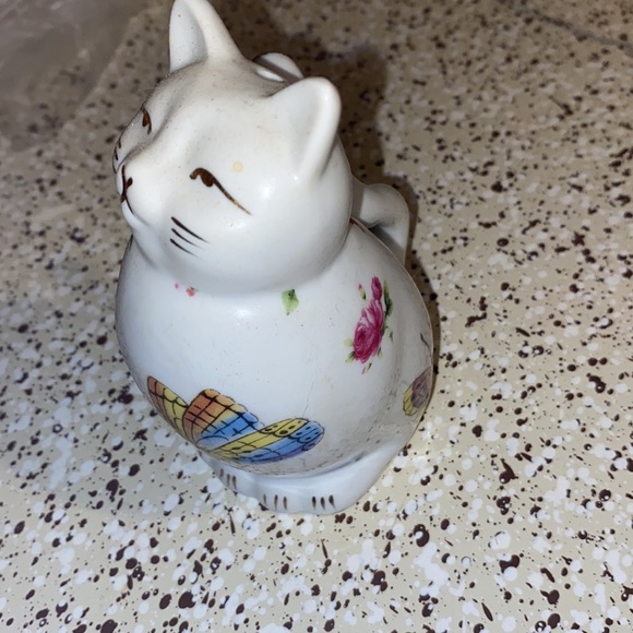 Japanese Small Colorful Porcelain Cat Figurine Andrea by Sadek - Picture 9 of 10